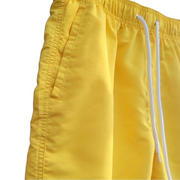 MENS DRAWSTRING YELLOW SWIM TRUNKS BEACH SUMMER - Picture 6 of 8